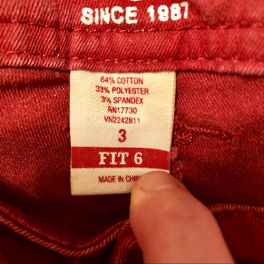 Mossimo🍷Wine Red Skinny Jeans - Picture 5 of 5